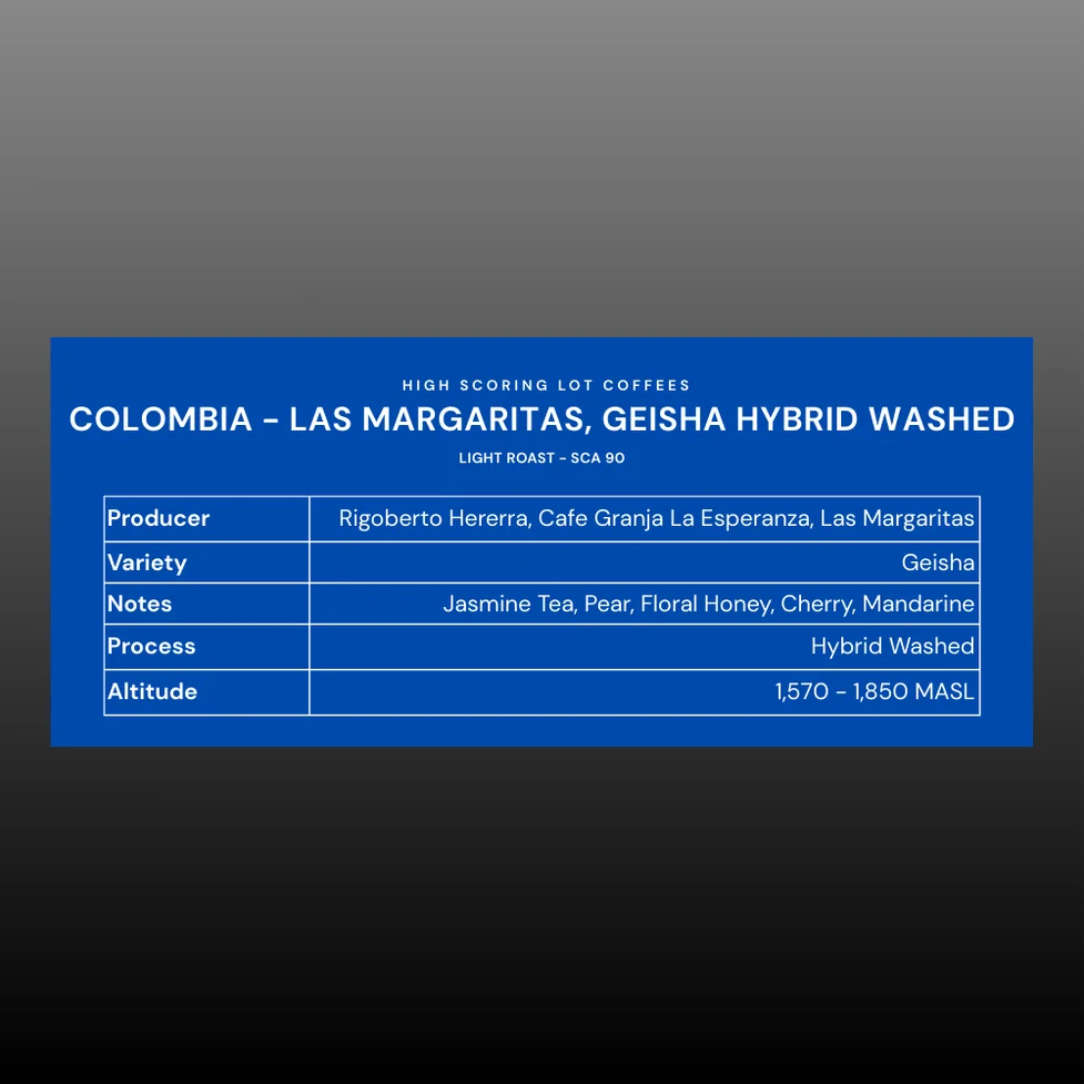 Colombia - Las Margaritas, Geisha Hybrid Washed